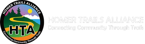 Homer Trails Alliance logo, with the text 'Connecting Community Through Trails